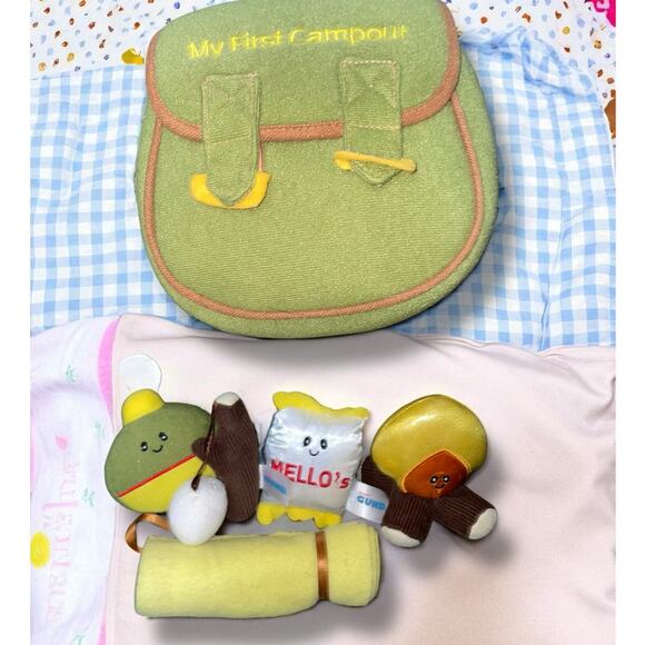 Baby Gund My First Campout Plush Embroidered Backpack Campfire Mello Stick - Picture 3 of 12